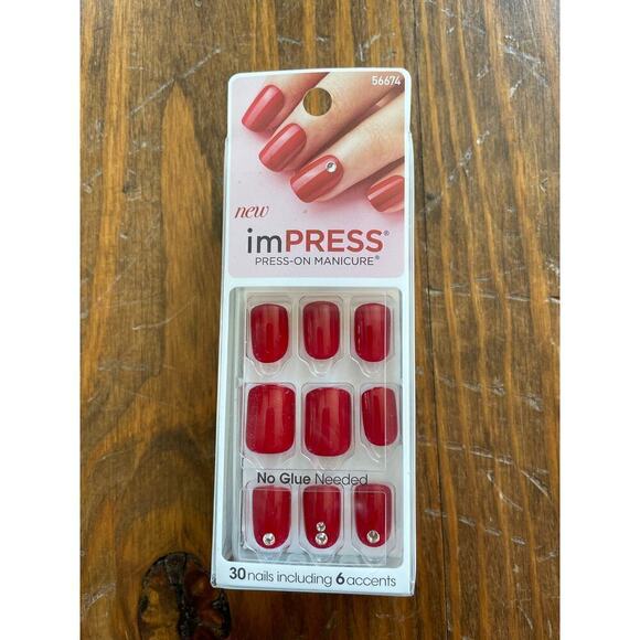 Bundle (2) Impress Tweetheart,Kiss Sticky Sweet Press On Manicure Nails - Picture 3 of 6